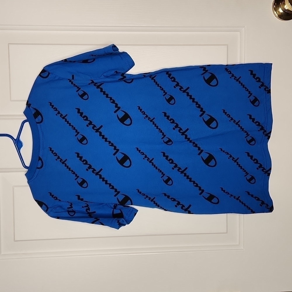 Champion Royal Blue Logo Print T-Shirt Size M NWT - Picture 4 of 9